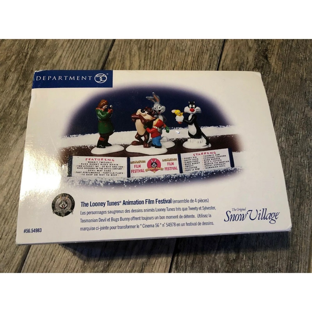 New Dept 56 Snow Village The Looney Tunes Animation Film Festival #54983
